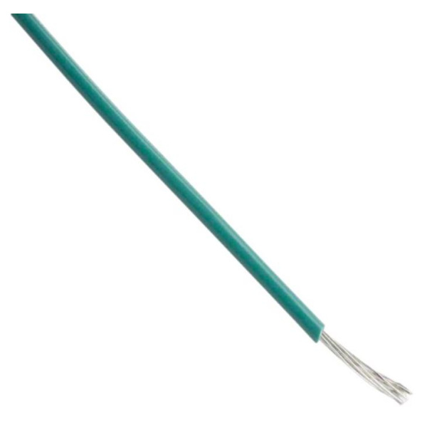 Litze 0,23mm2, 24AWG, Kupfer, PVC gr&uuml;n, Rolle &agrave; 30m