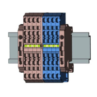 Verteiler 2x 8pol, Reihenklemmen, auf Hutschiene