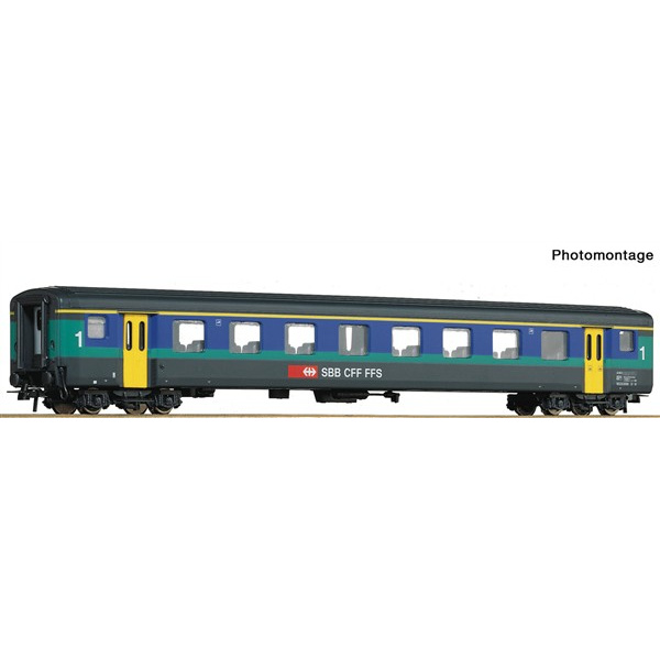 Roco H0 DC Personenwagen SBB EW II A, 1. Kl., Papagei