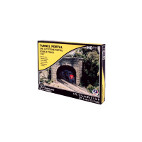 Woodland scenics Tunnelportal 2-gleisig, Stein geschnitten, Gips weiss