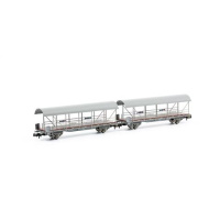 Liliput N BLS Auffahrwagen/Autoverladewagen, 4-teilig