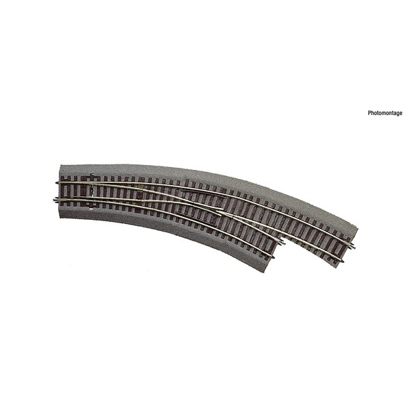 Roco H0 Bettungsgleis Roco Line Bogenweiche rechts R 3/4