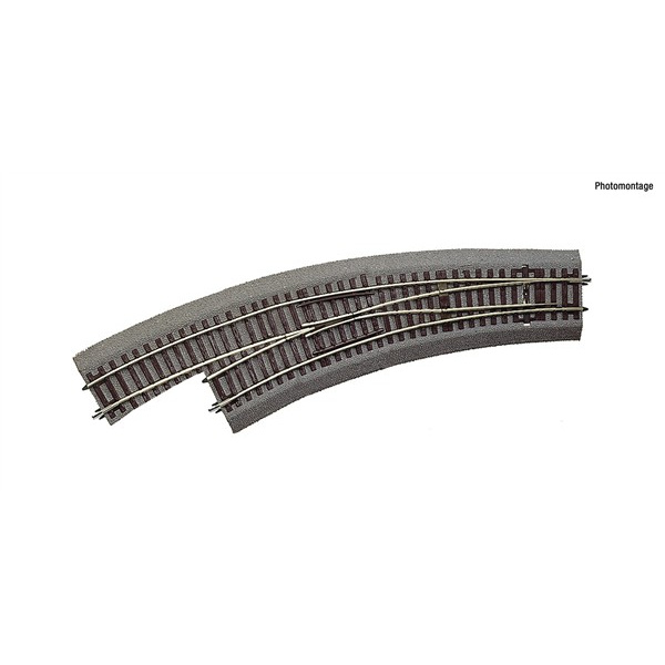 Roco H0 Bettungsgleis Roco Line Bogenweiche links R 3/4