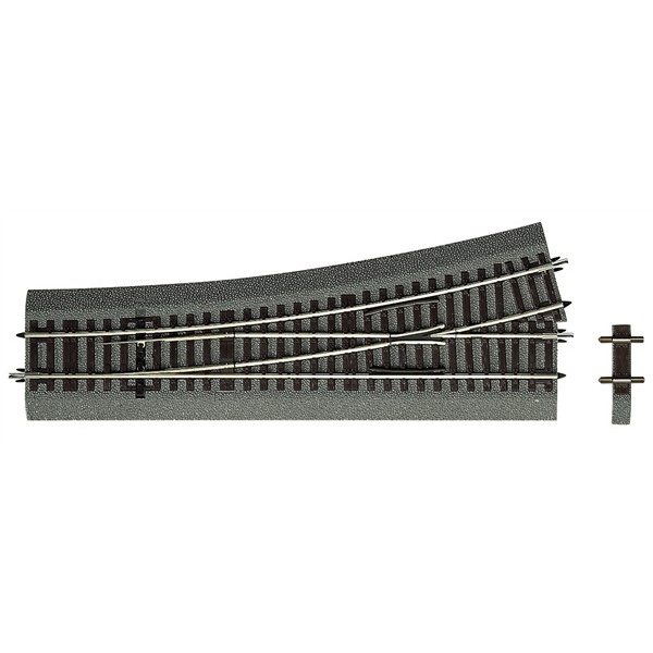 Roco H0 Bettungsgleis Roco Line Weiche links Wl15&deg;