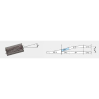 Roco H0 Bettungsgleis Roco Line Gerades Gleis DG1