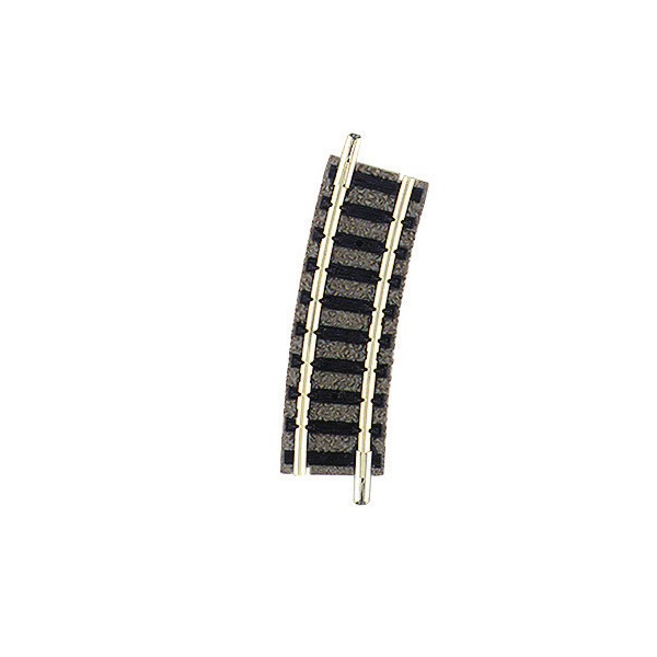 Fleischmann N Gebogenes Gleis R1, 15&deg; mit Schotterbett