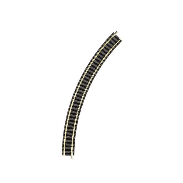 Fleischmann N Gebogenes Gleis R2, 45&deg; mit Schotterbett