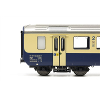 ESU H0 DC Steuerwagen Bt 951, BLS, blau/beige, Omega-Logo, Ep. VI