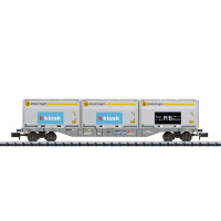 Minitrix N DC Containertragwagen Bauart Sgnss...
