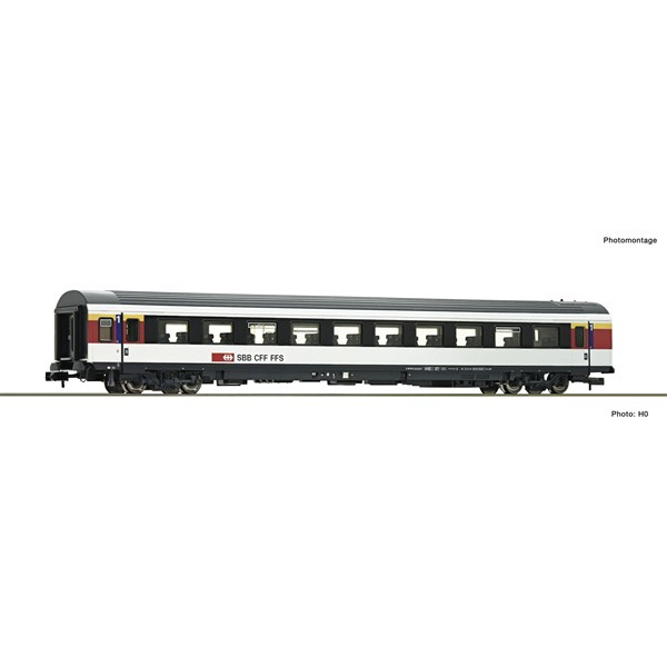 Fleischmann N Reisezugwagen 1. Kl. Typ EW IV, SBB, schwarz/weiss