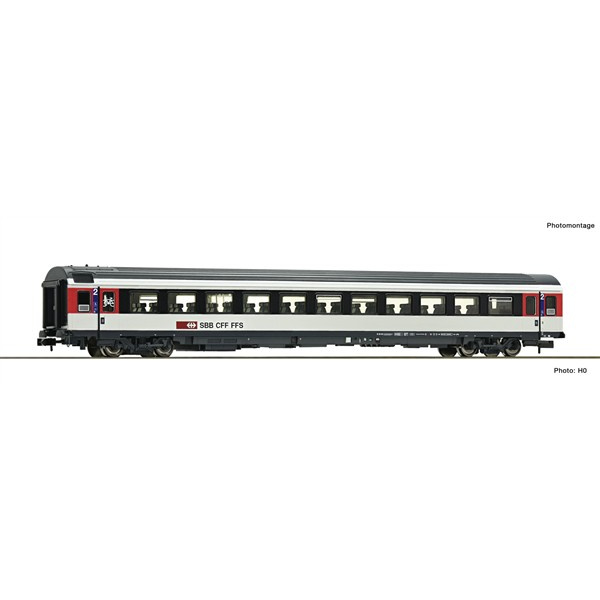 Fleischmann N Reisezugwagen 2. Kl, Typ EW IV, SBB, schwarz/weiss