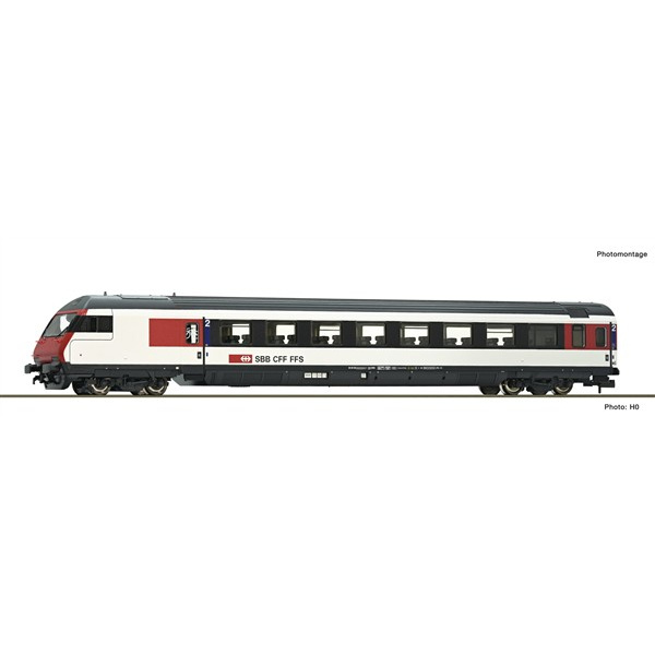 Fleischmann N Steuerwagen 2. Kl, Typ EW IV, SBB, schwarz/weiss