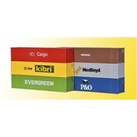 Kibri H0 6 St&uuml;ck 40 Fuss Container 2TEU (Twenty-foot...