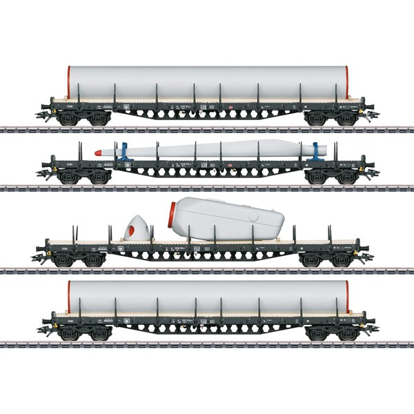 M&auml;rklin H0 AC Rungenwagen-Set "Windkraft", 4-teiliig