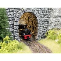 NOCH H0 Tunnelwand gebogen, grau, 2 St&uuml;ck, 95mm lang