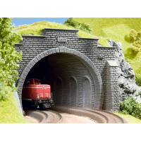NOCH H0 Tunnelwand gebogen, grau, 2 St&uuml;ck, 100mm lang