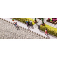 NOCH H0 Strassenfolie Platz Kopfsteinplaster - Bsetzstei, 155 x 210mm