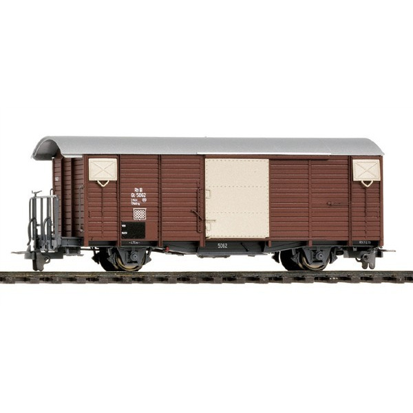 BEMO H0m G&uuml;terwagen gedeckt Gb 5089 RhB, oxidrot