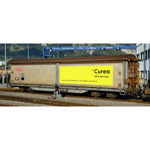 BEMO H0m Schiebewandwagen Haikqq-y 5166 RhB "Curea Infra Services"