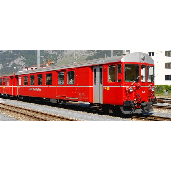 BEMO H0m Steuerwagen BDt 1721 RhB, rot, runde Lampen