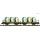 Fleischmann N DC Beh&auml;ltertragwagen BTs 50, DB, Container KNORR, 2er Set