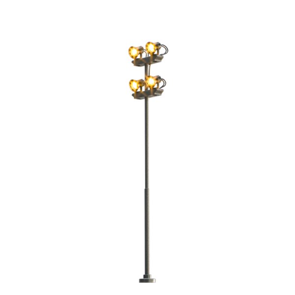 Brawa H0 Flutlicht, 4-fach, Stecksockel, LED, 12-16 VDC
