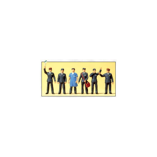 Preiser H0 Figuren, Schweizer Bahnpersonal, 6 Personen