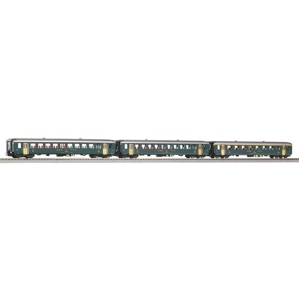 PIKO H0 DC Personenwagen-Set SBB CFF FFS, EW I, 1 x A + 2 x B, gr&uuml;n, altes Logo, Ep. IV