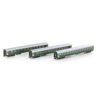 Kato N DC Schnellzugwagen-Set, Bm SBB, gr&uuml;n, altes...