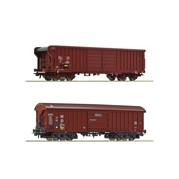 Roco H0 DC G&uuml;terwagen-Set Taehms; SBB, Taems, DB AG