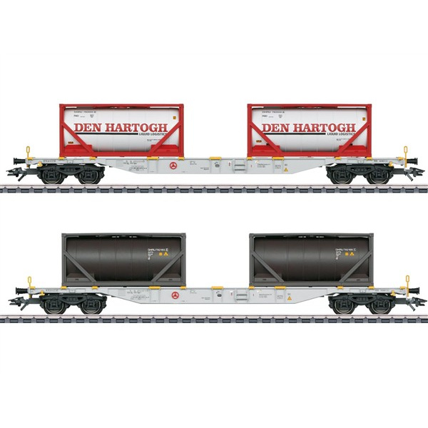 M&auml;rklin H0 AC Containertragwagen-Set Sgns, AAE