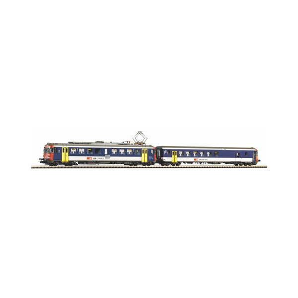 PIKO H0 AC Triebwagen RBe 540 043-7 und Steuerwagen BDt EW II, NPZ-Design, digital mit Sound