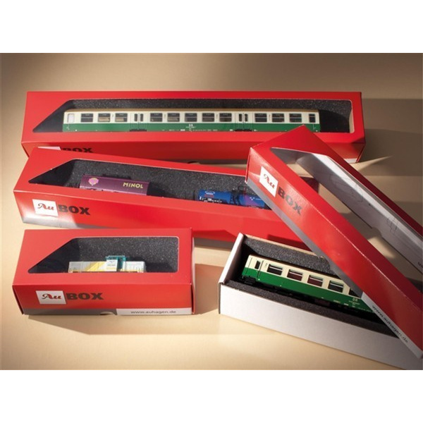 Auhagen AU-Box 4, Verpackung zu Rollmaterial  Modelleisenbahn, 375mm lang