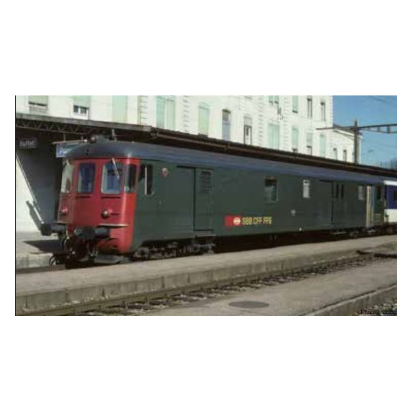 L.S. Models H0 DC Poststeuerwagen, SBB, EW II DZt, gr&uuml;n, Front rot, neues Logo
