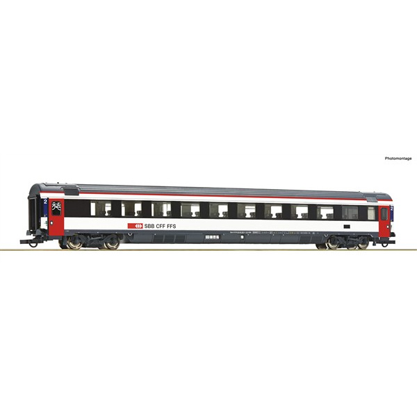 Roco H0 DC EC-Personenwagen Bpm, 2. Klasse, SBB