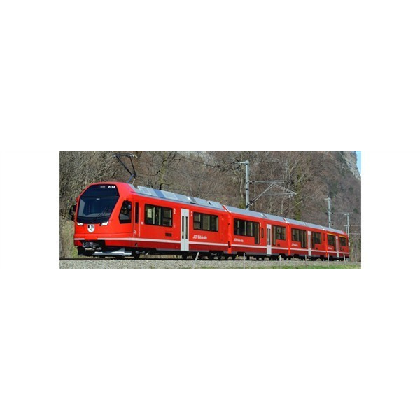 BEMO H0m Triebzug ABe 4/16 3111 RhB, Capricorn "Piz Ela", rot, analog