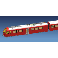 BEMO H0m Triebzug ABe 4/16 3111 RhB, Capricorn "Piz Ela", rot, analog