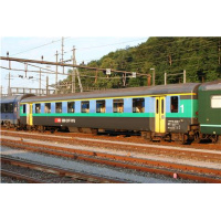 PIKO H0 DC Personenwagen-Set, SBB EW I A, 1. Klasse, Papagei