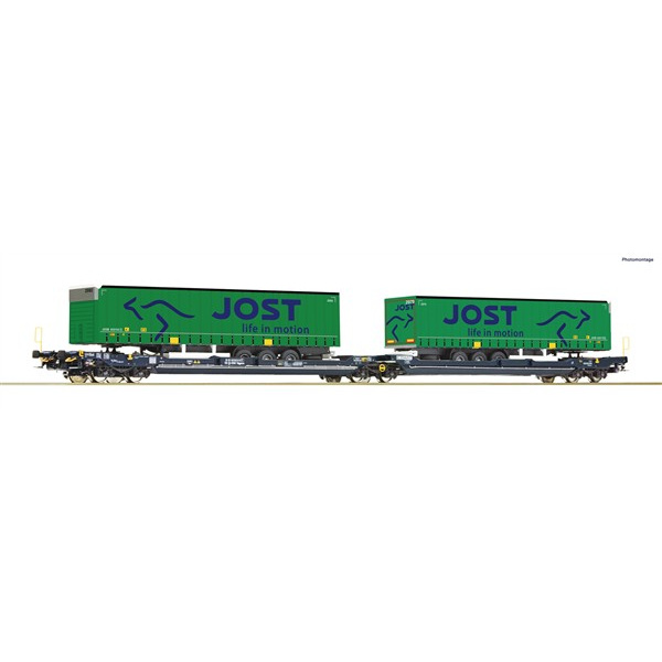 Roco H0 DC Doppeltaschen-Gelenkwagen T3000e, CEMAT