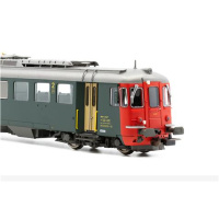 PIKO H0 DC Triebwagen RBe 4/4 Serie 1447 + BDt EW II, SBB, gr&uuml;n, Front rot, digital Sound