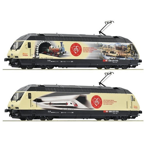 Roco H0 DC Elektrolokomotive Re 460 019-3, SBB, "175 Jahre Schweizer Bahnen", digital Sound