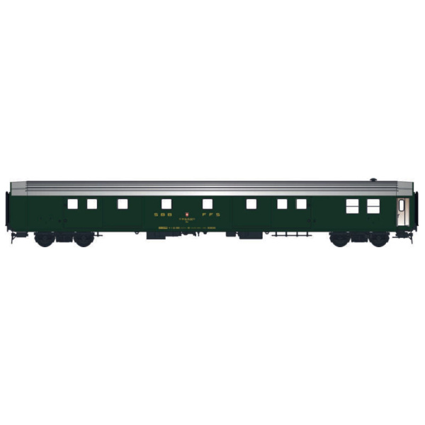 L.S. Models H0 DC SBB Schnellzug-Gep&auml;ckwagen UIC-X Dms, gr&uuml;n, altes Logo