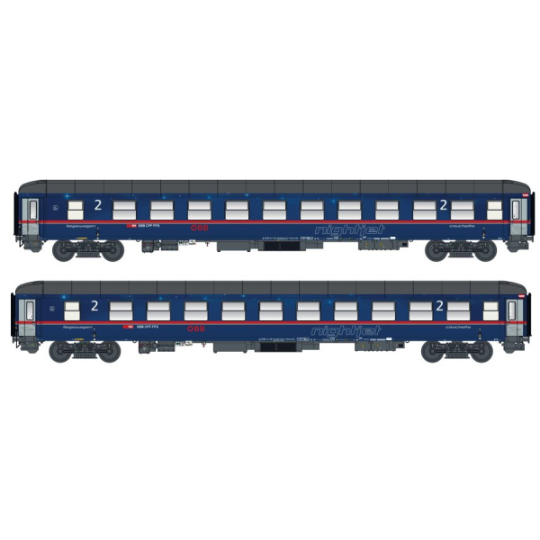 LS Models H0 DC Wagenset &Ouml;BB Bvcmbz, NIGHTJET, SoSe KML