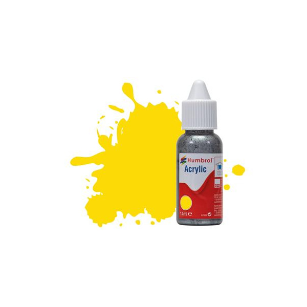 Humbrol Farbe Acryl Nr. 69 Gelb gl&auml;nzend, 14 ml