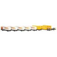 KATO N DC Komplettes Wagenset RhB, 8 tlg. inkl. Container