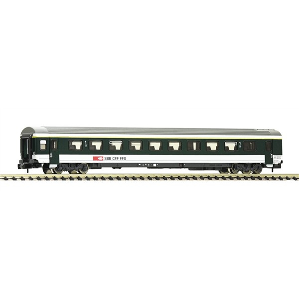 Fleischmann N Reisezugwagen 1. Kl, Typ EW IV, SBB, gr&uuml;n/lichtgrau