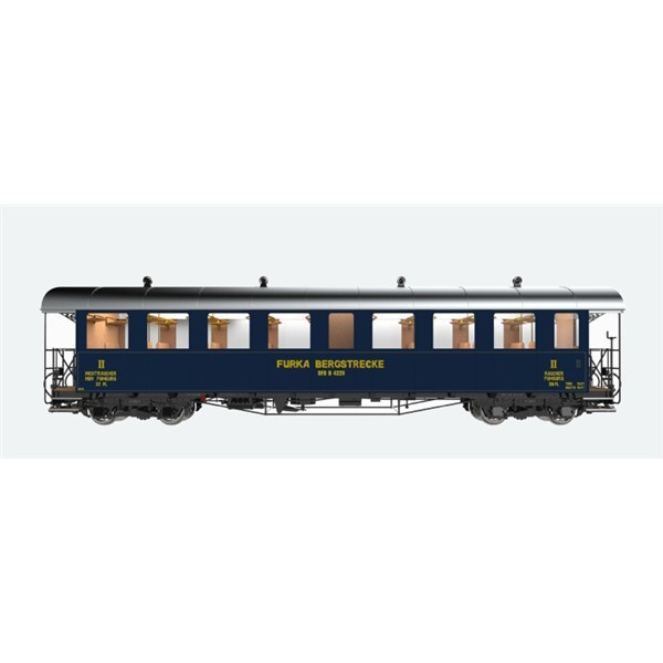 ESU Pullman G DC, IIm, Personenwagen ABD 4554 DFB, blau, Innenbeleuchtung