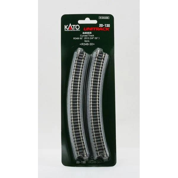 KATO N Unitrak Gleis gebogen R348-30&deg;, 4 St&uuml;ck