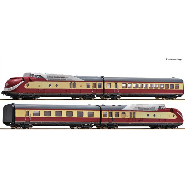 Roco H0 AC Gasturbinentriebzug BR 602, DB, rot/beige, digital Sound
