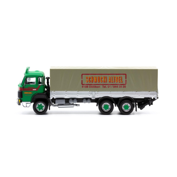 ACE H0 Saurer D290B 6x2 Schmucki Alt&ouml;l Pritsche/Plane